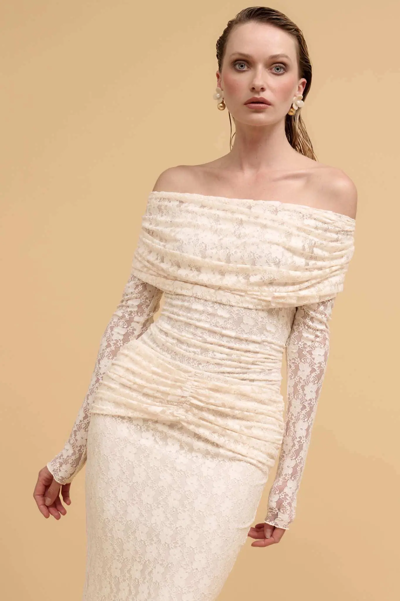 Written in the Stars Studded Lace Off-Shoulder Top - Image 7