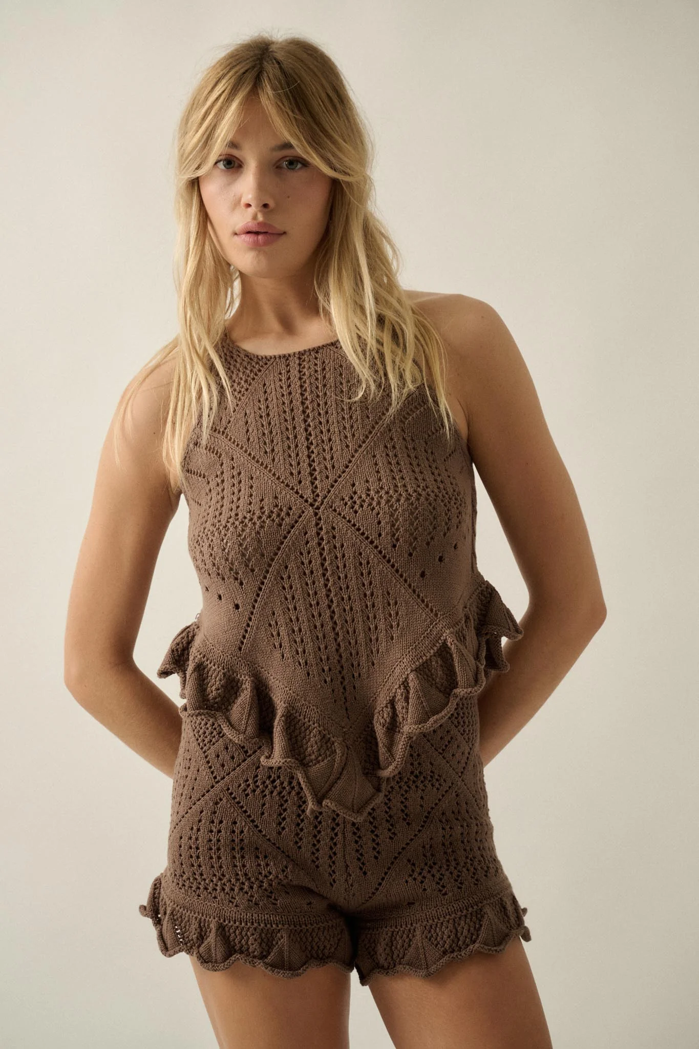 Yes Way Crochet Crochet-Knit Ruffle Shorts - Image 19