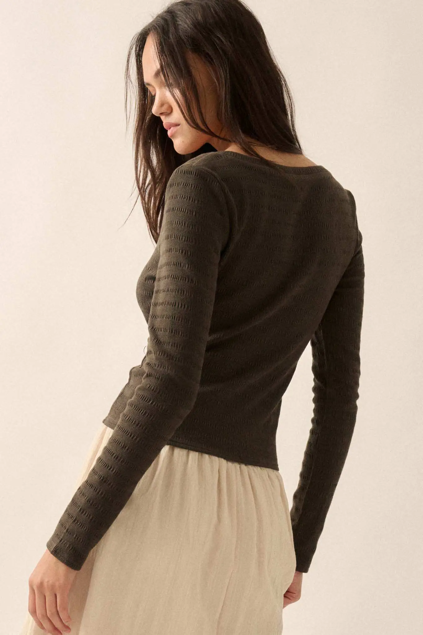 You Do You Ribbed Knit Scoop-Neck Top - Image 12