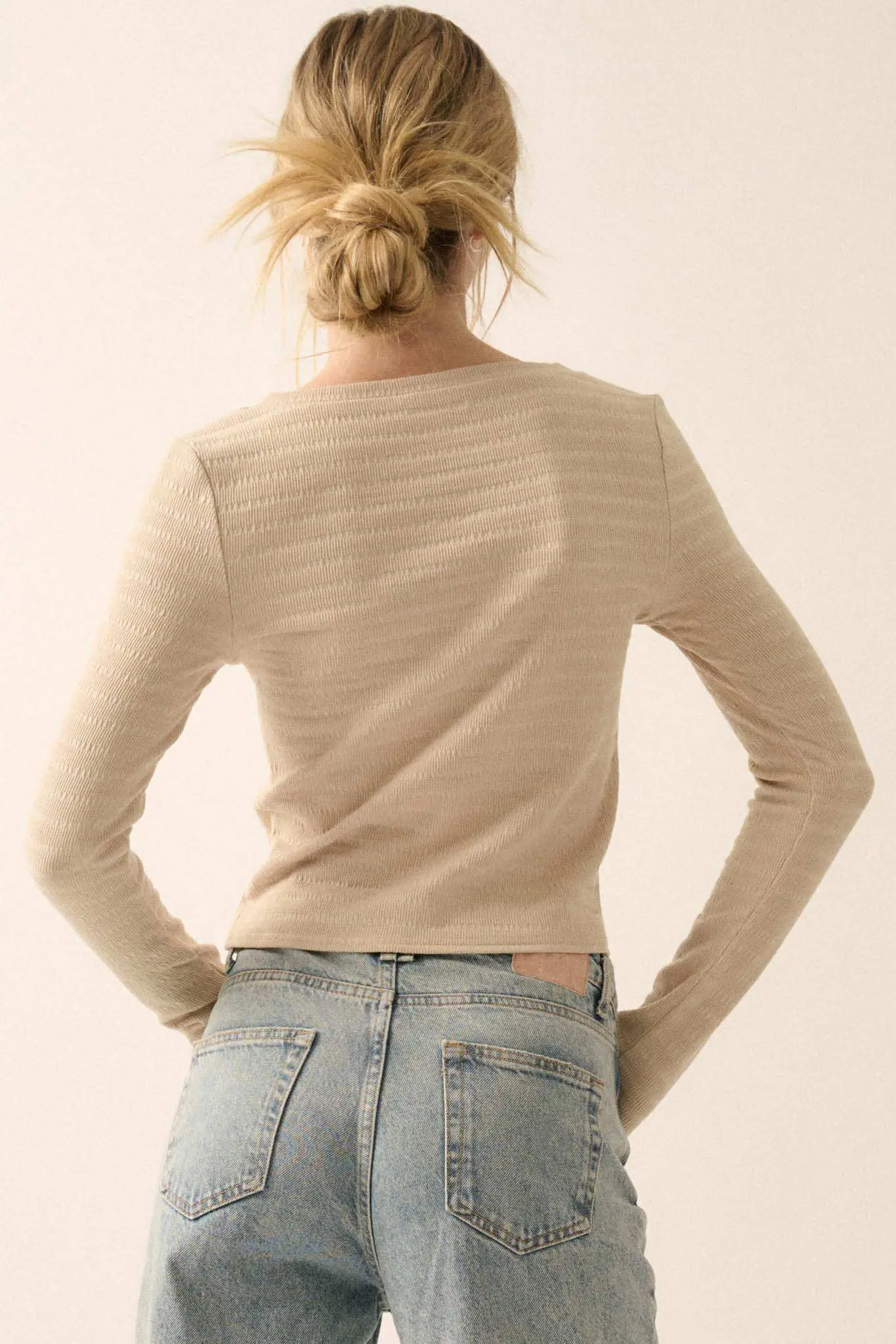 You Do You Ribbed Knit Scoop-Neck Top - Image 2