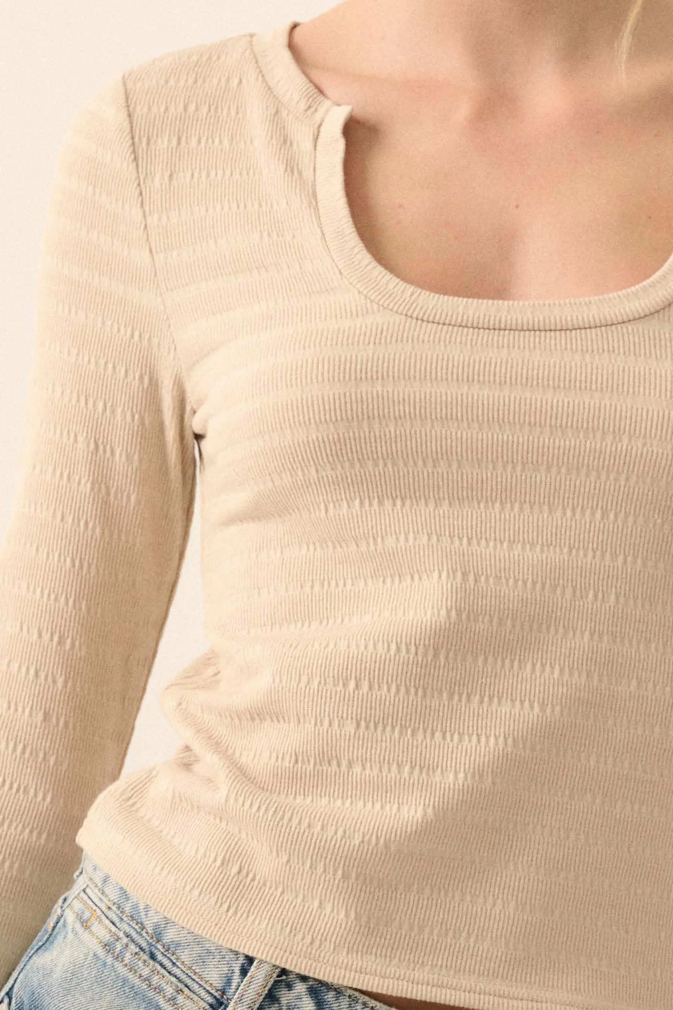 You Do You Ribbed Knit Scoop-Neck Top - Image 4