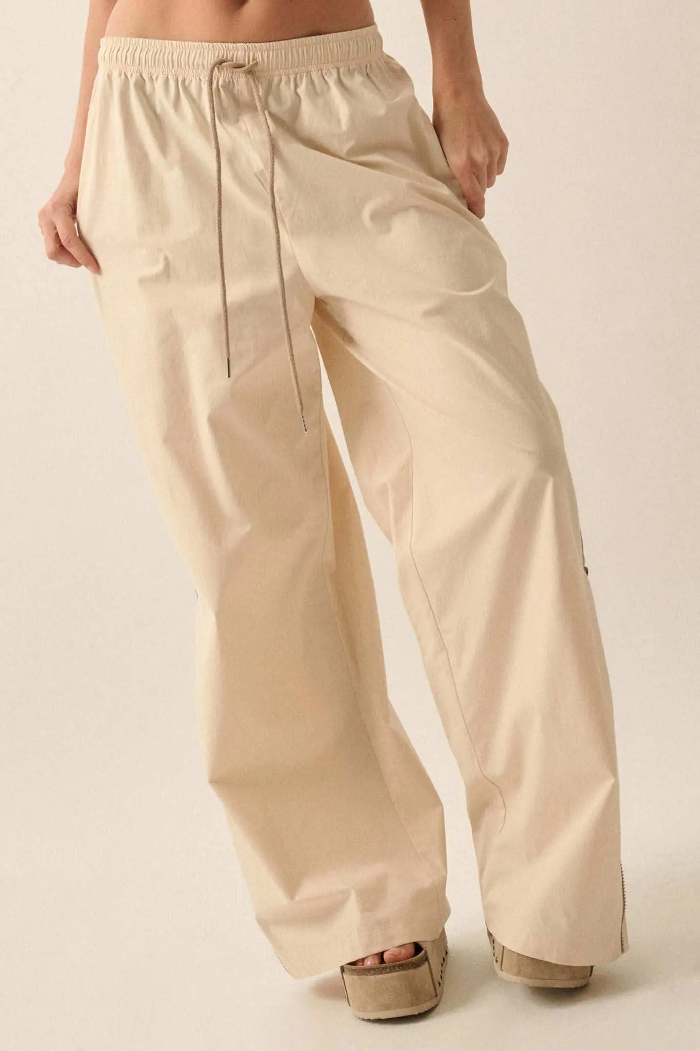 Zip It Up Side-Zip Wide-Leg Drawstring Pants - Image 10