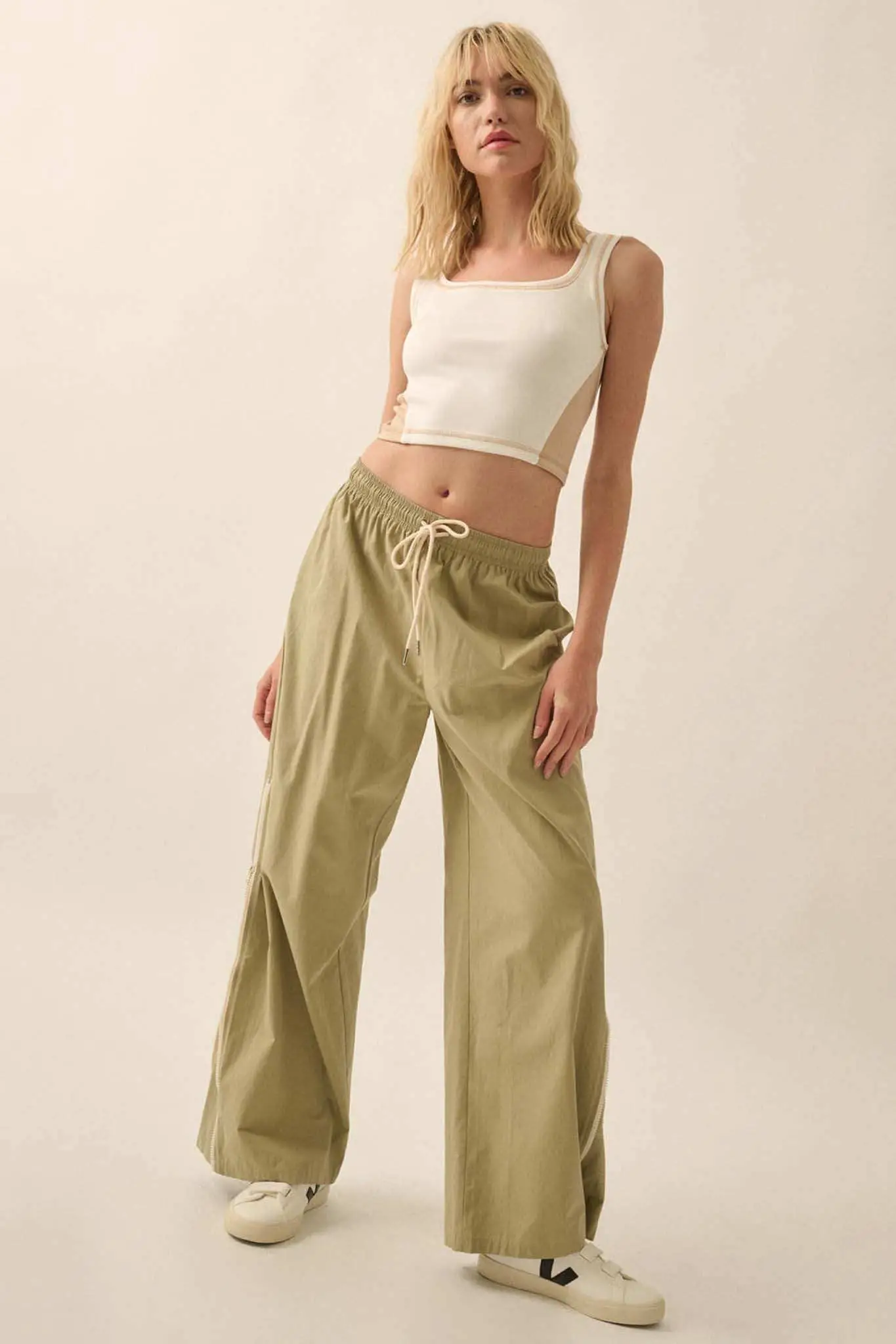 Zip It Up Side-Zip Wide-Leg Drawstring Pants - Image 4