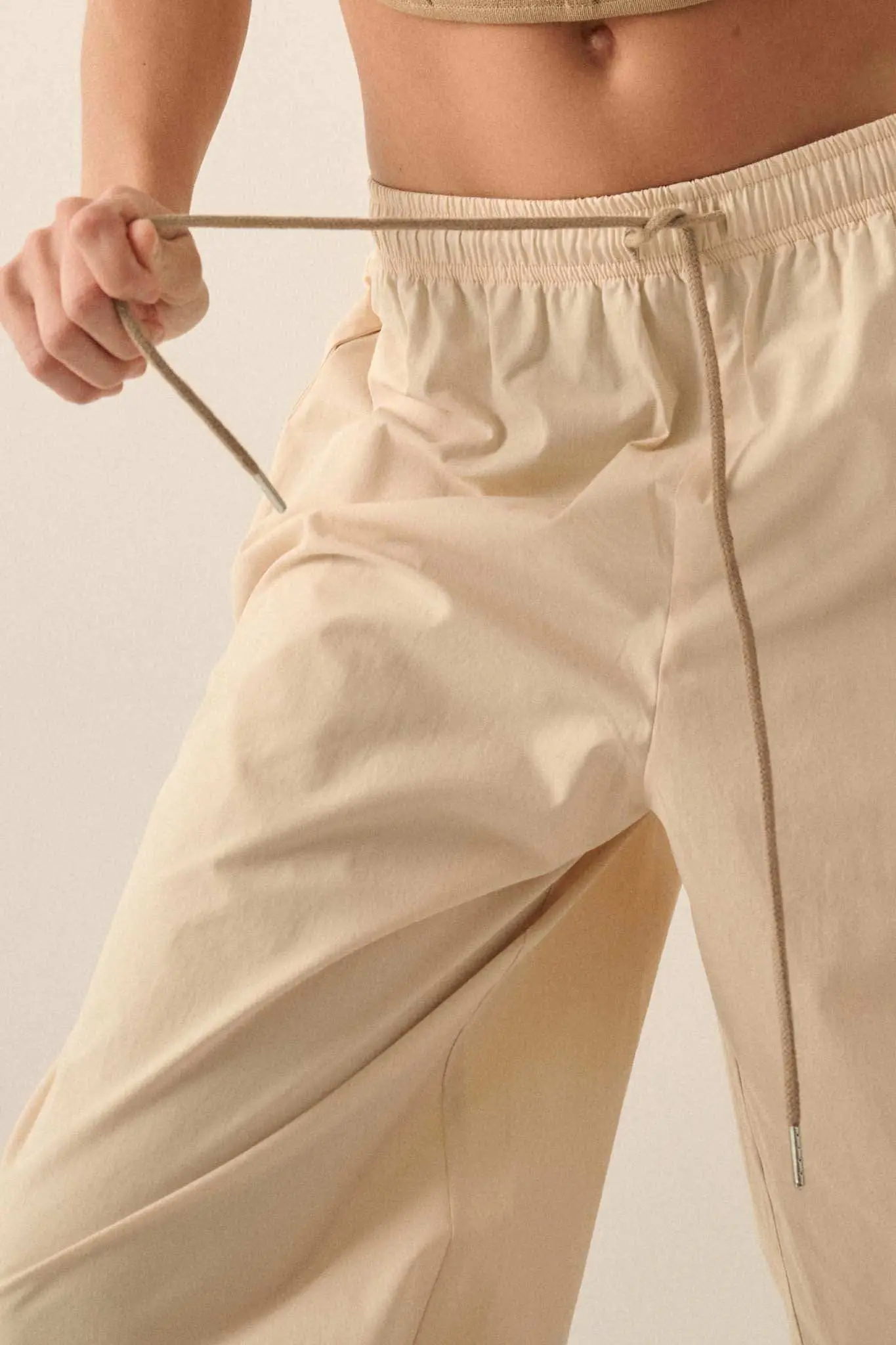 Zip It Up Side-Zip Wide-Leg Drawstring Pants - Image 8